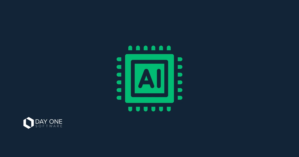 Illustration of a processor marked AI, representing AI readiness resting on the operating record
