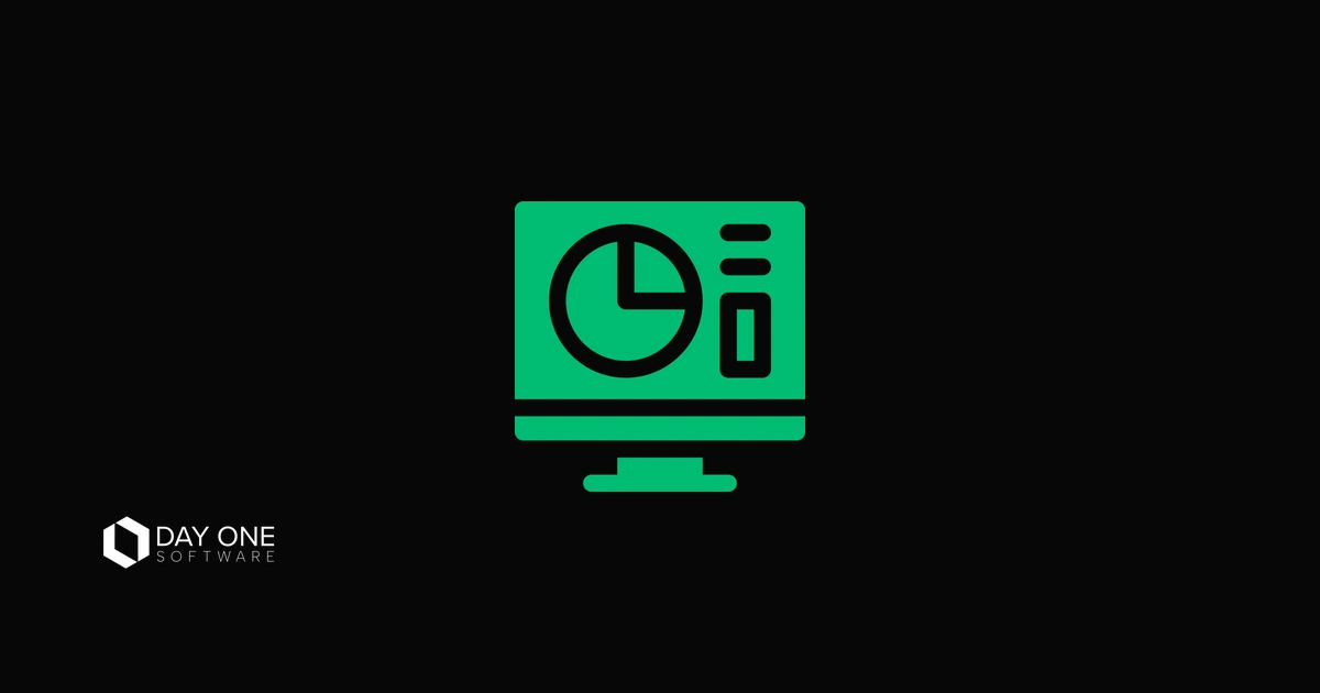 DAY ONE hero card: a reporting dashboard on a screen, representing reports built on top of records that do not agree