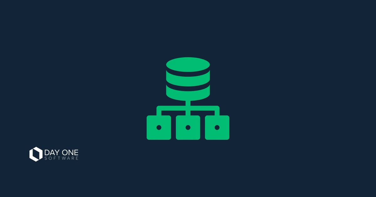 Illustration of a data store branching into separate systems, representing tool sprawl